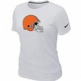 Cleveland Browns White Women's Logo T-Shirt,baseball caps,new era cap wholesale,wholesale hats