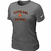Cleveland Browns Women's Heart & Soul D.Grey T-Shirt,baseball caps,new era cap wholesale,wholesale hats