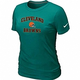 Cleveland Browns Women's Heart & Soul L.Green T-Shirt,baseball caps,new era cap wholesale,wholesale hats