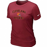 Cleveland Browns Women's Heart & Soul Red T-Shirt,baseball caps,new era cap wholesale,wholesale hats