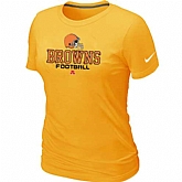 Cleveland Browns Yellow Women's Critical Victory T-Shirt,baseball caps,new era cap wholesale,wholesale hats