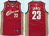 Cleveland Cavaliers #23 LeBron James Red With Golden Jersey,baseball caps,new era cap wholesale,wholesale hats
