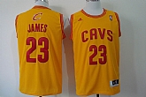 Cleveland Cavaliers #23 LeBron James Revolution 30 Swingman Yellow Jerseys,baseball caps,new era cap wholesale,wholesale hats