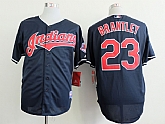 Cleveland Indians #23 Brantley Navy Blue Jerseys,baseball caps,new era cap wholesale,wholesale hats