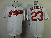 Cleveland Indians #23 Brantley White Jerseys,baseball caps,new era cap wholesale,wholesale hats