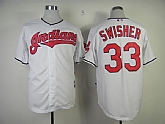 Cleveland Indians #33 Nick Swisher 2013 White Jerseys,baseball caps,new era cap wholesale,wholesale hats