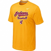 Cleveland Indians 2014 Home Practice T-Shirt - Yellow,baseball caps,new era cap wholesale,wholesale hats