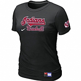 Cleveland Indians Black Nike Women's Short Sleeve Practice T-Shirt,baseball caps,new era cap wholesale,wholesale hats