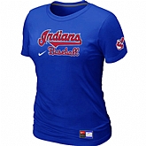 Cleveland Indians Blue Nike Women's Short Sleeve Practice T-Shirt,baseball caps,new era cap wholesale,wholesale hats