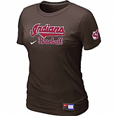 Cleveland Indians Brown Nike Women's Short Sleeve Practice T-Shirt,baseball caps,new era cap wholesale,wholesale hats