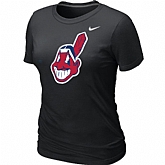Cleveland Indians Heathered Nike Black Blended Women's T-Shirt,baseball caps,new era cap wholesale,wholesale hats