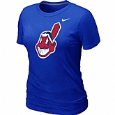 Cleveland Indians Heathered Nike Blue Blended Women's T-Shirt,baseball caps,new era cap wholesale,wholesale hats