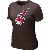 Cleveland Indians Heathered Nike Brown Blended Women's T-Shirt,baseball caps,new era cap wholesale,wholesale hats
