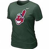 Cleveland Indians Heathered Nike D.Green Blended Women's T-Shirt,baseball caps,new era cap wholesale,wholesale hats