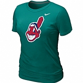 Cleveland Indians Heathered Nike L.Green Blended Women's T-Shirt,baseball caps,new era cap wholesale,wholesale hats