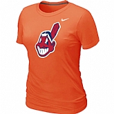 Cleveland Indians Heathered Nike Orange Blended Women's T-Shirt,baseball caps,new era cap wholesale,wholesale hats