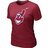 Cleveland Indians Heathered Nike Red Blended Women's T-Shirt,baseball caps,new era cap wholesale,wholesale hats