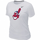Cleveland Indians Heathered Nike White Blended Women's T-Shirt,baseball caps,new era cap wholesale,wholesale hats
