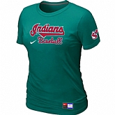 Cleveland Indians L.Green Nike Women's Short Sleeve Practice T-Shirt,baseball caps,new era cap wholesale,wholesale hats