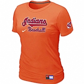 Cleveland Indians Orange Nike Women's Short Sleeve Practice T-Shirt,baseball caps,new era cap wholesale,wholesale hats