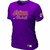 Cleveland Indians Purple Nike Women's Short Sleeve Practice T-Shirt,baseball caps,new era cap wholesale,wholesale hats