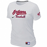 Cleveland Indians White Nike Women's Short Sleeve Practice T-Shirt,baseball caps,new era cap wholesale,wholesale hats