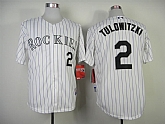 Colorado Rockies #2 Tulowitzki White With Purple Pinstripe Jerseys,baseball caps,new era cap wholesale,wholesale hats