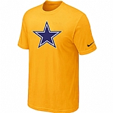 Dallas Cowboys Sideline Legend Authentic Logo T-Shirt Yellow,baseball caps,new era cap wholesale,wholesale hats