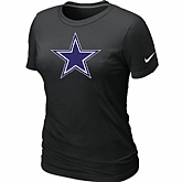Dallas cowboys Black Women's Logo T-Shirt,baseball caps,new era cap wholesale,wholesale hats