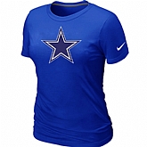 Dallas cowboys Blue Women's Logo T-Shirt,baseball caps,new era cap wholesale,wholesale hats