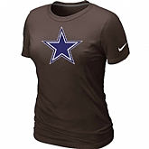 Dallas cowboys Brown Women's Logo T-Shirt,baseball caps,new era cap wholesale,wholesale hats