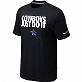 Dallas cowboys Just Do It Black T-Shirt,baseball caps,new era cap wholesale,wholesale hats