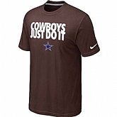 Dallas cowboys Just Do It Brown T-Shirt,baseball caps,new era cap wholesale,wholesale hats