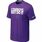 Dallas cowboys Just Do It Purple T-Shirt,baseball caps,new era cap wholesale,wholesale hats