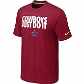 Dallas cowboys Just Do It Red T-Shirt,baseball caps,new era cap wholesale,wholesale hats