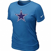 Dallas cowboys L.blue Women's Logo T-Shirt,baseball caps,new era cap wholesale,wholesale hats