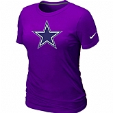 Dallas cowboys Purple Women's Logo T-Shirt,baseball caps,new era cap wholesale,wholesale hats