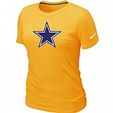 Dallas cowboys Yellow Women's Logo T-Shirt,baseball caps,new era cap wholesale,wholesale hats