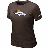 Denver Broncos Brown Women's Logo T-Shirt,baseball caps,new era cap wholesale,wholesale hats