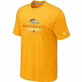 Denver Broncos Critical Victory Yellow T-Shirt,baseball caps,new era cap wholesale,wholesale hats
