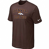 Denver Broncos Heart & Soul Brown T-Shirt,baseball caps,new era cap wholesale,wholesale hats