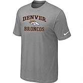 Denver Broncos Heart & Soul Light grey T-Shirt,baseball caps,new era cap wholesale,wholesale hats