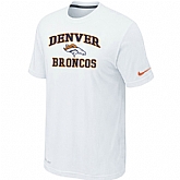 Denver Broncos Heart & Soul White T-Shirt,baseball caps,new era cap wholesale,wholesale hats