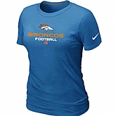 Denver Broncos L.blue Women's Critical Victory T-Shirt,baseball caps,new era cap wholesale,wholesale hats