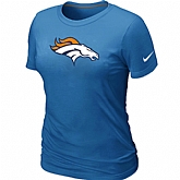 Denver Broncos L.blue Women's Logo T-Shirt,baseball caps,new era cap wholesale,wholesale hats
