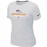 Denver Broncos White Women's Critical Victory T-Shirt,baseball caps,new era cap wholesale,wholesale hats