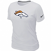 Denver Broncos White Women's Logo T-Shirt,baseball caps,new era cap wholesale,wholesale hats