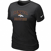Denver Broncos Women's Heart & Soul Black T-Shirt,baseball caps,new era cap wholesale,wholesale hats