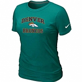 Denver Broncos Women's Heart & Soul L.Green T-Shirt,baseball caps,new era cap wholesale,wholesale hats