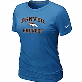 Denver Broncos Women's Heart & Soul L.blue T-Shirt,baseball caps,new era cap wholesale,wholesale hats